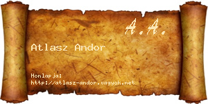 Atlasz Andor névjegykártya